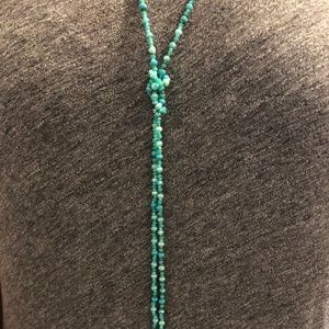 NWOT Anthropologie Long Turquoise Beaded Necklace